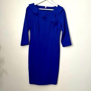 DKNY Blue ruffle dress size 4